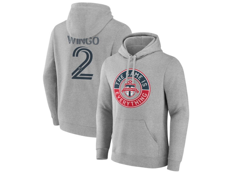 Men's Toronto FC The Game Is Everything #2 Henry Wingo Pullover Hoodie - Gray