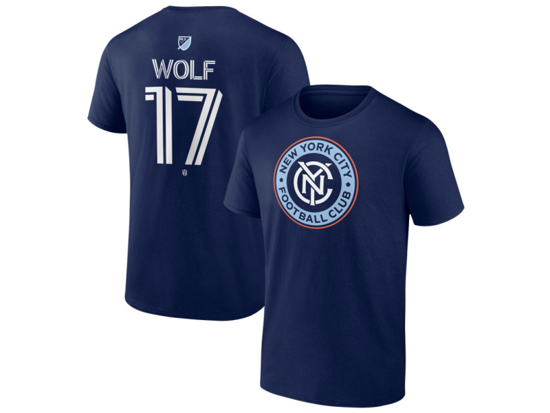 Youth New York City FC #17 Hannes Wolf Team Authentic T-Shirt - Navy