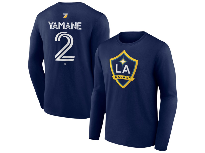 Men's LA Galaxy #2 Miki Yamane Team Authentic Long Sleeve T-Shirt - Navy