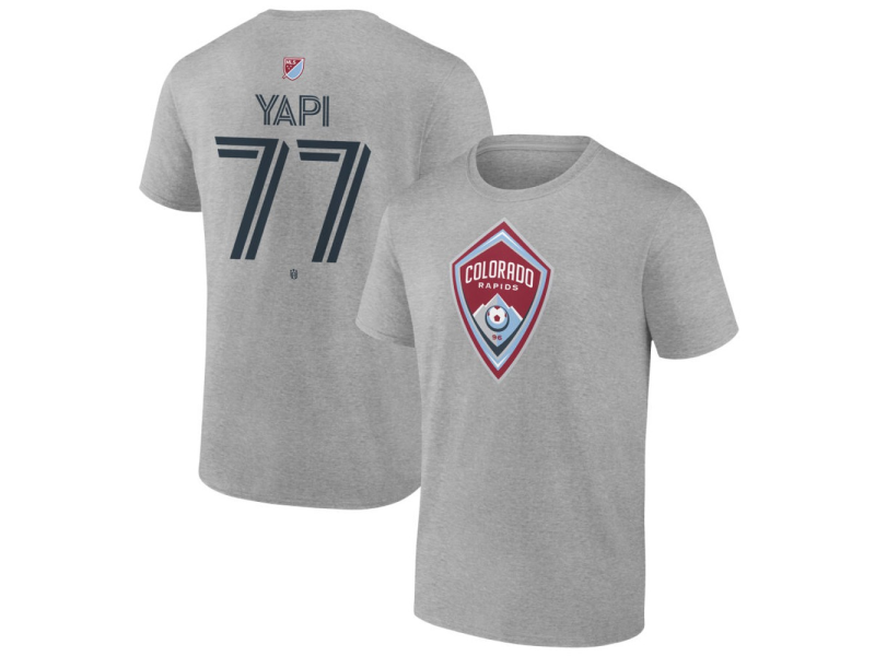 Youth Colorado Rapids #77 Darren Yapi Team Authentic T-Shirt - Gray