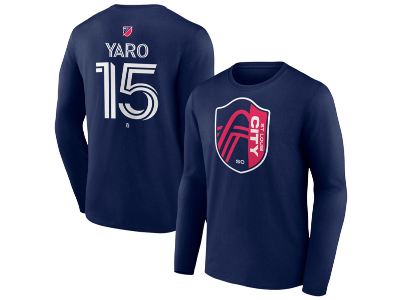 Youth St. Louis City SC #15 Josh Yaro Team Authentic Long Sleeve T-Shirt - Navy
