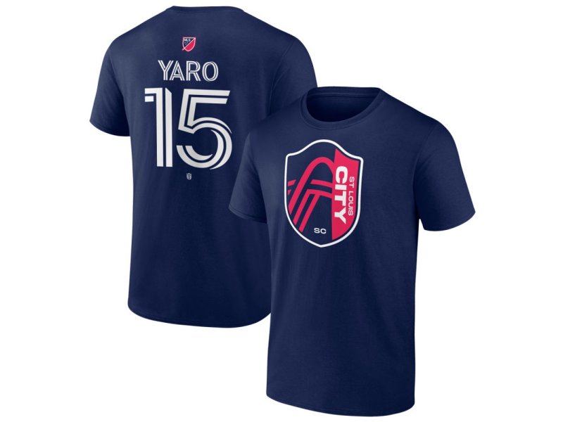 Men's St. Louis City SC #15 Josh Yaro Team Authentic T-Shirt - Navy