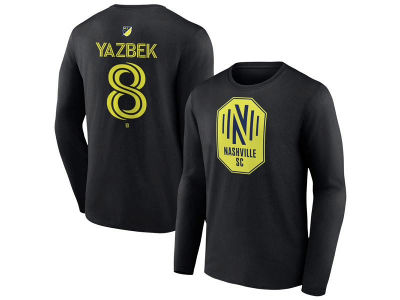 Men's Nashville SC #8 Patrick Yazbek Team Authentic Long Sleeve T-Shirt - Black