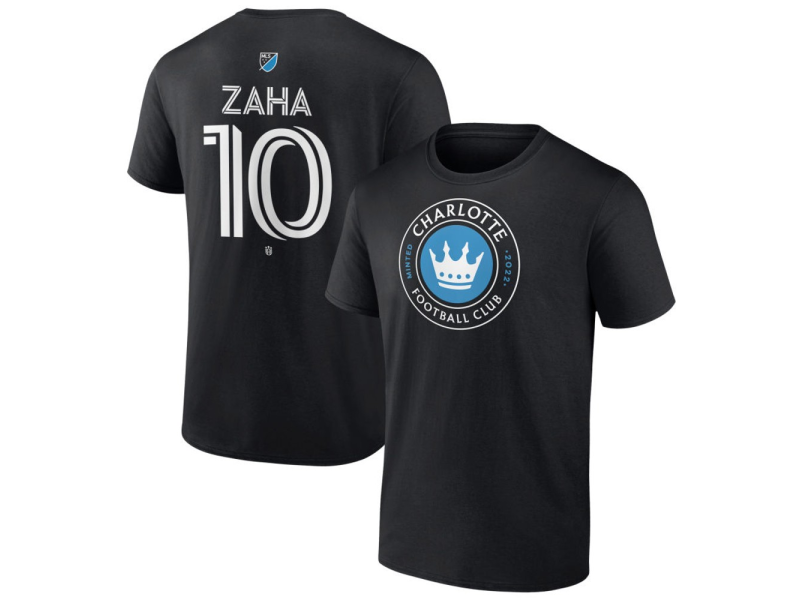 Men's Charlotte FC #10 Wilfried Zaha Team Authentic T-Shirt - Black