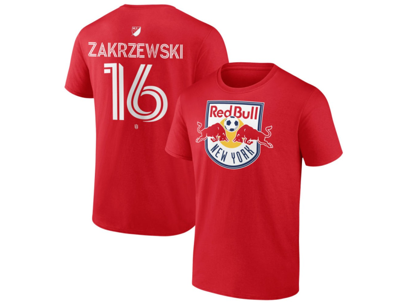 Men's New York Red Bulls #16 Julian Zakrzewski Team Authentic T-Shirt - Red