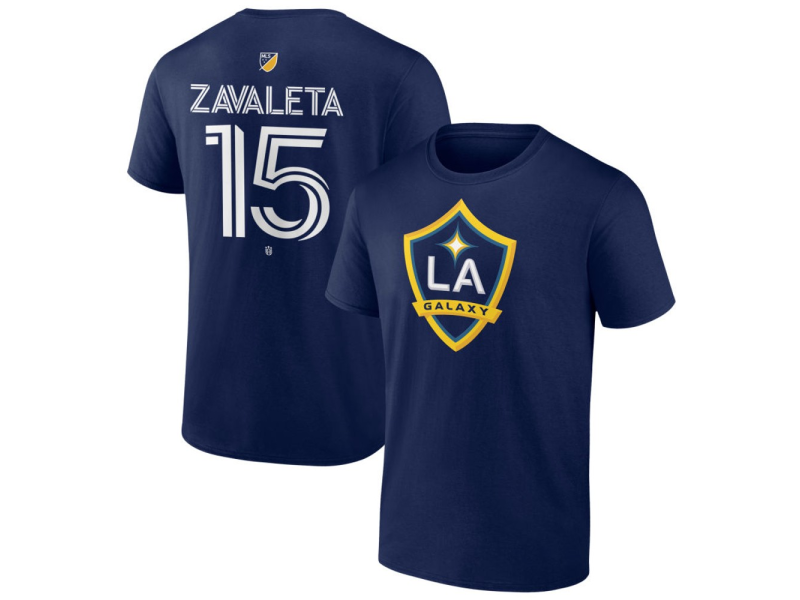 Men's LA Galaxy #15 Eriq Zavaleta Team Authentic T-Shirt - Navy