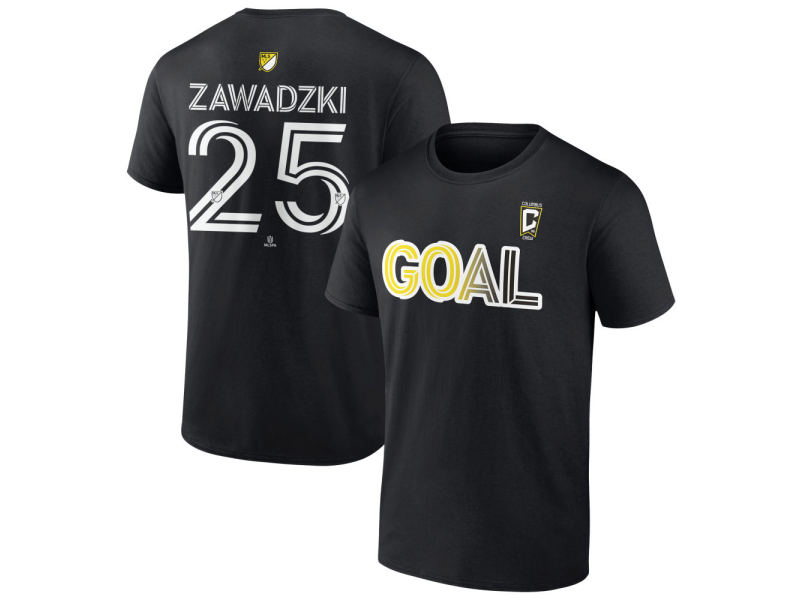 Men's Columbus Crew Goal #25 Sean Zawadzki T-Shirt - Black