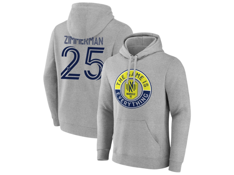 Men's Nashville SC The Game Is Everything #25 Walker Zimmerman Pullover Hoodie - Gray